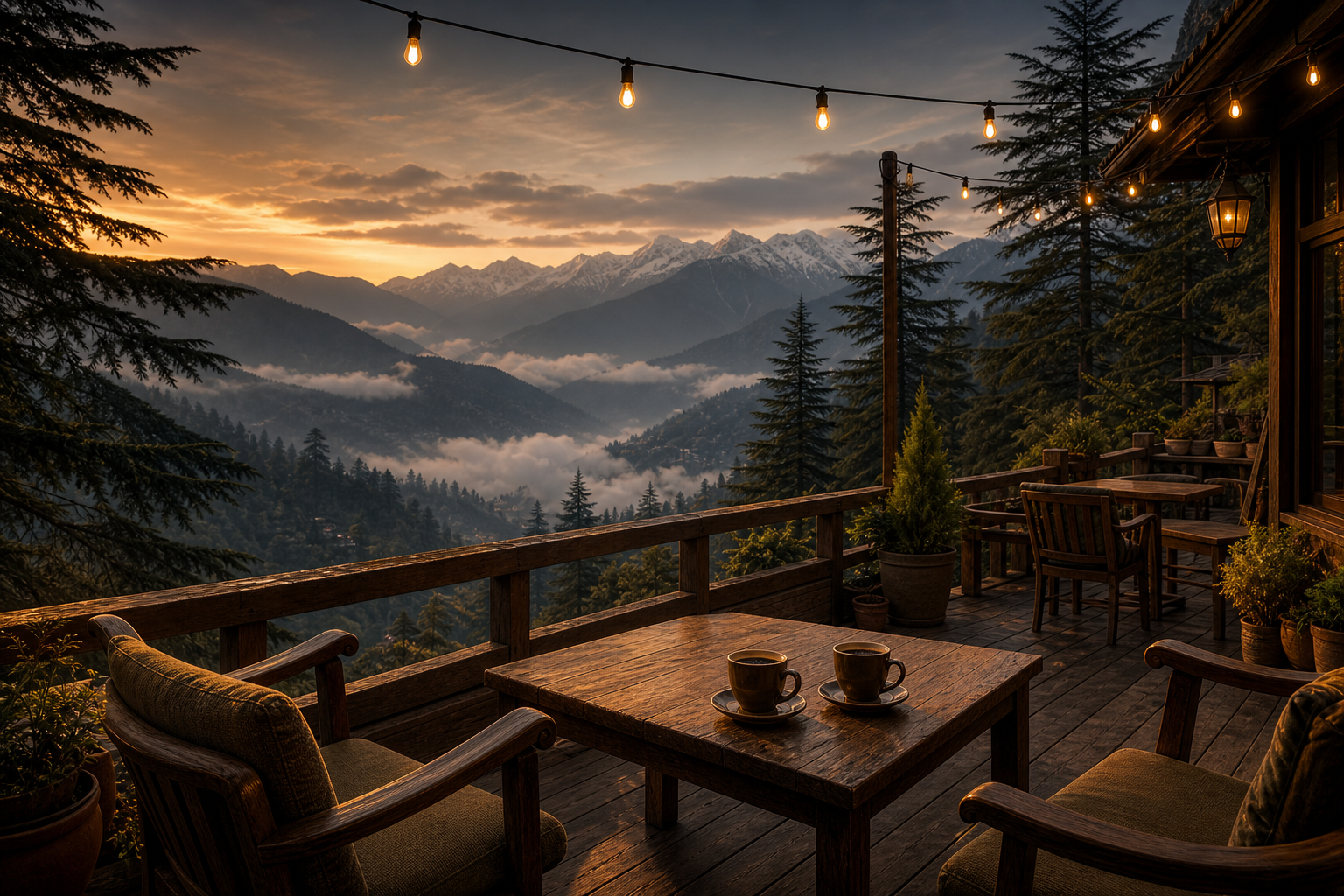 Terrace overlooking the valley